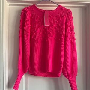 Lilly Pulitzer Bright Pink Crew Neck Sweater